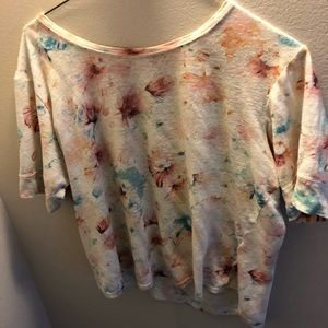 Neiman Marcus Floral Crop Top